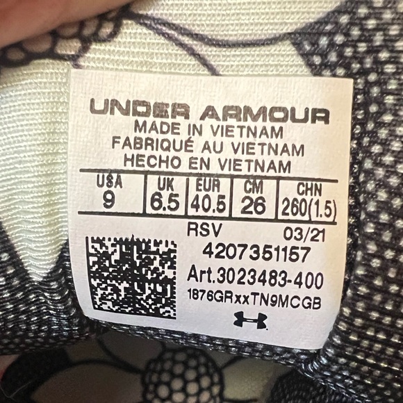 Under Amour size 9 charged breathe FIN Print - Picture 4 of 6